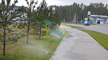 Система автоматического полива в НСО, п.Кольцово, ГК Катрен