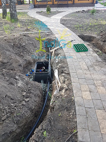 Система автоматического полива в поселке Кольцово, НСО